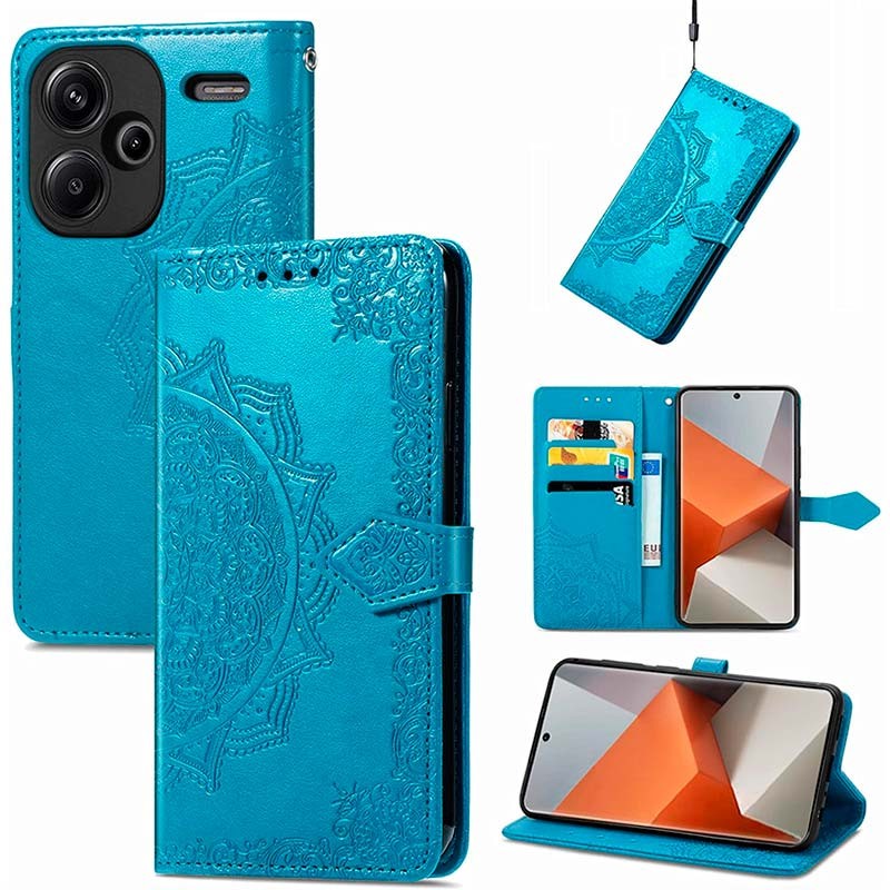 Funda azul Mandala tipo libro para Xiaomi Redmi Note 13 Pro+ 5G - Ítem2
