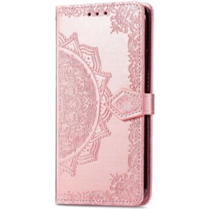 Funda rosa Mandala tipo libro para Xiaomi Redmi Note 13 Pro+ 5G