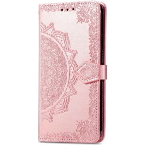 Étui rose de type livre Mandala pour Xiaomi Redmi Note 13 Pro+ 5G