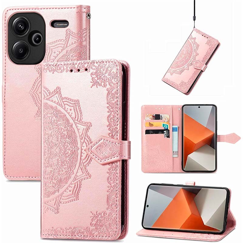 Funda rosa Mandala tipo libro para Xiaomi Redmi Note 13 Pro+ 5G - Ítem2