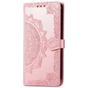 Capa rosa Mandala tipo livro para Xiaomi Redmi Note 12S