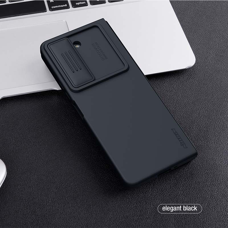 Funda de silicona CamShield Silky negra de Nillkin para Samsung Galaxy Z Fold5 - Ítem5