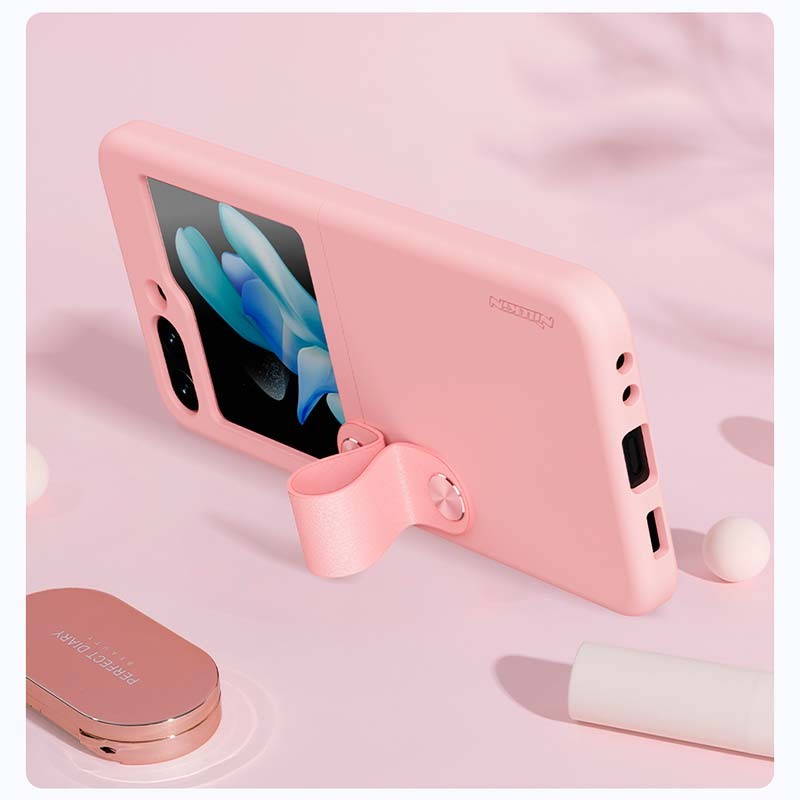 Capa de silicone Flex Flip rosa de Nillkin pour Samsung Galaxy Z Flip5 - Item6