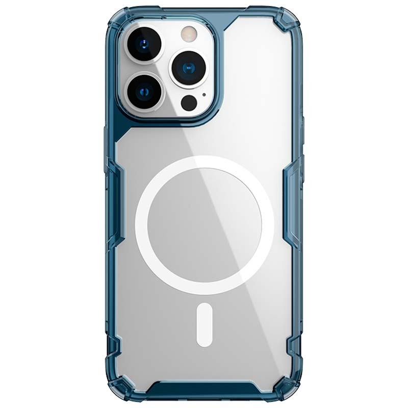 Funda de silicona azul Magnetic Nature Pro de Nillkin para iPhone 13 Pro - Ítem