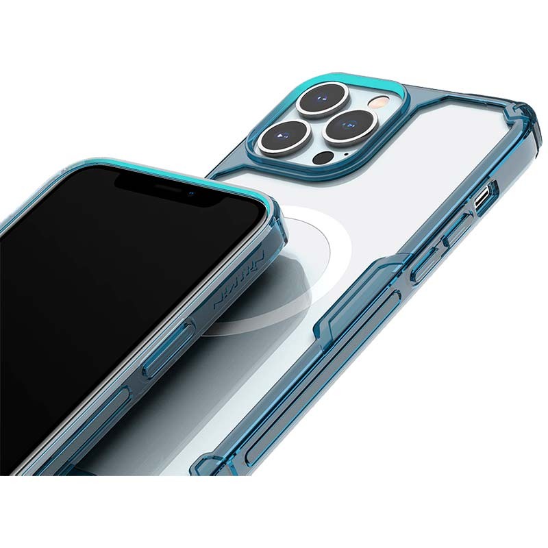 Funda de silicona azul Magnetic Nature Pro de Nillkin para iPhone 13 Pro Max - Ítem3