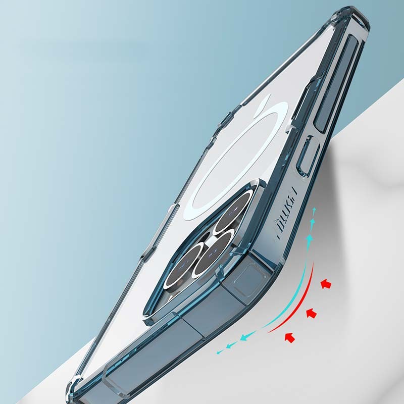 Capa de silicone azul Magnetic Nature Pro de Nillkin para iPhone 13 Pro - Item4