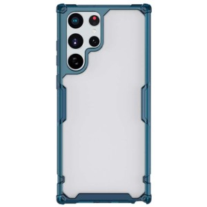 Funda de silicona azul Nature Pro de Nillkin para Samsung Galaxy S22 Ultra