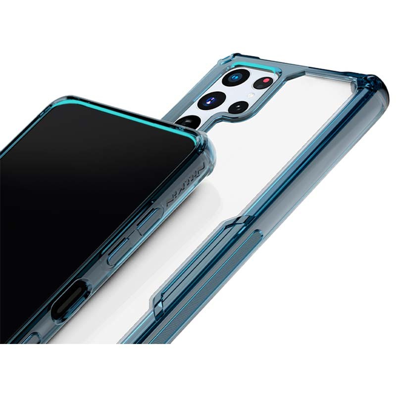 Capa de silicone azul Nature Pro de Nillkin para Samsung Galaxy S22 Ultra - Item6