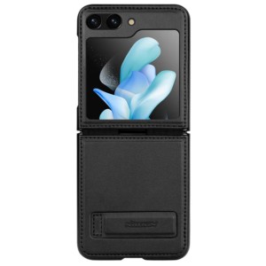 Coque en similicuir Qin noire de Nillkin pour Samsung Galaxy Z Flip5