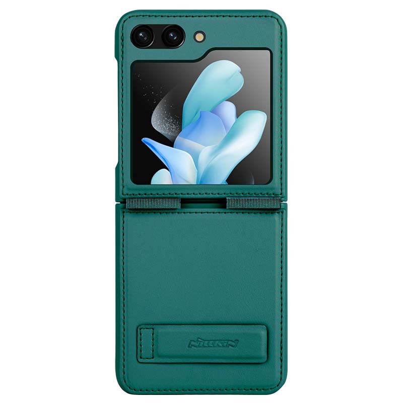 Funda de polipiel Qin verde de Nillkin para Samsung Galaxy Z Flip5 - Ítem