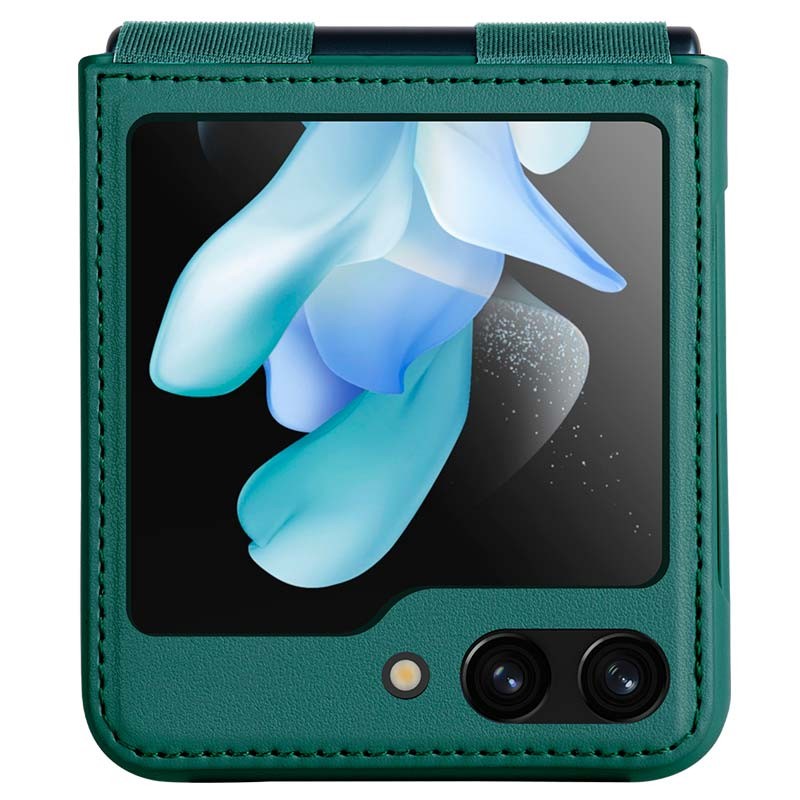 Funda de polipiel Qin verde de Nillkin para Samsung Galaxy Z Flip5 - Ítem1