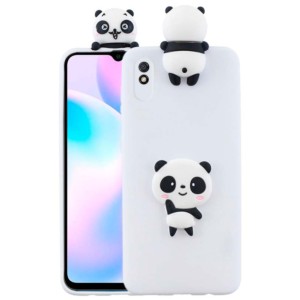 Funda de silicona Xiaomi Redmi 9A / Redmi 9AT Panda Blanco