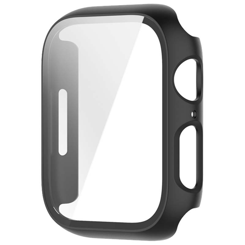 Capa PC + Vidro Temperado Apple Watch 44mm - Compatível com Apple Watch 4/5/6/SE Preto - Item1