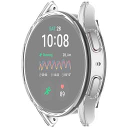 Funda PC transparente con cristal templado para Samsung Galaxy Watch9, cubre bisel y bordes, protege pantalla completa y botones sin perder sensibilidad
