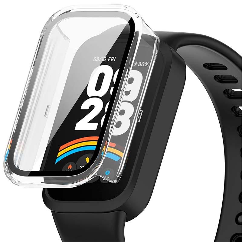 Funda PC + Cristal Templado Xiaomi Smart Band 9 Active / Redmi Band 3 Transparente - Ítem