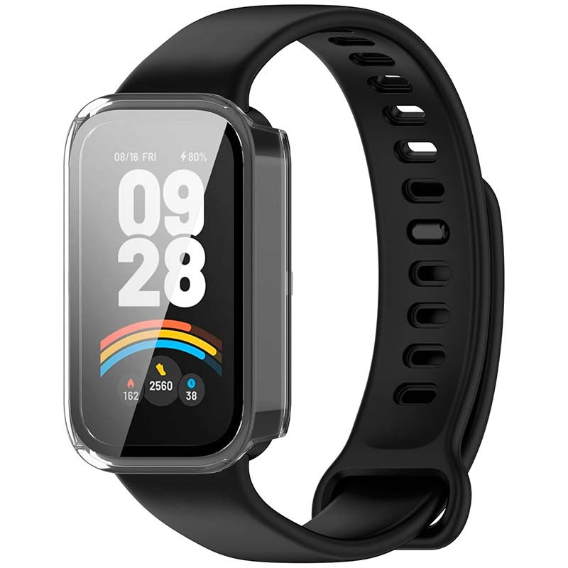 Funda PC + Cristal Templado Xiaomi Smart Band 9 Active / Redmi Band 3 Transparente - Ítem1