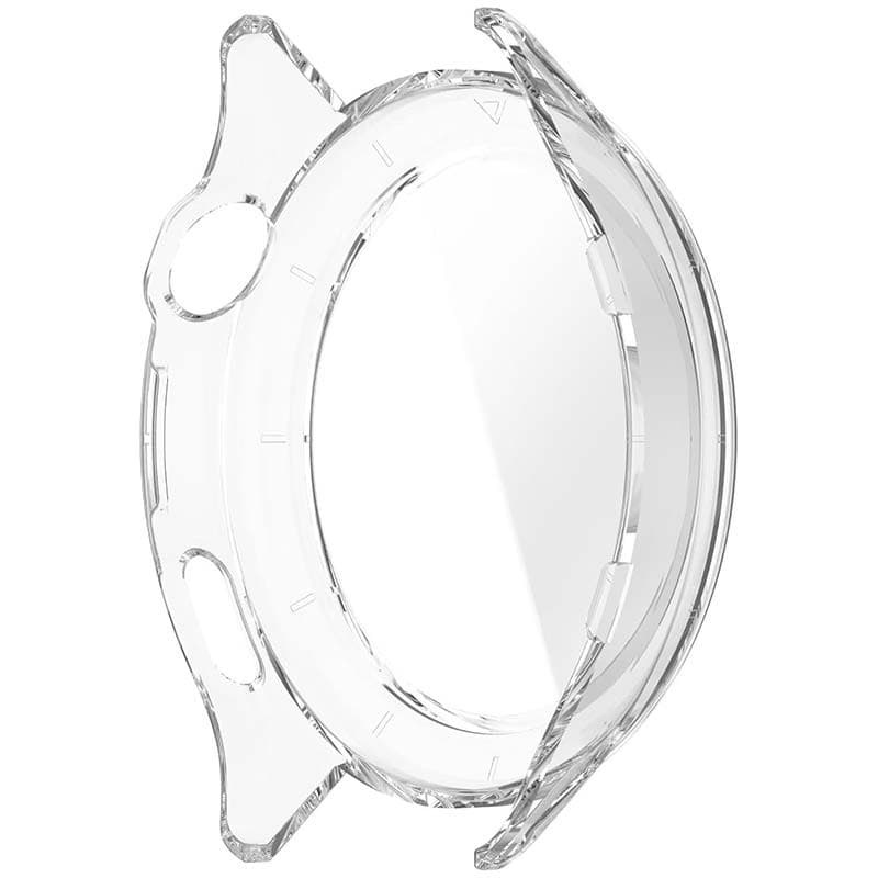 Capa PC + vidro temperado para OnePlus Watch 4 transparente, bordas envolventes, recortes precisos para botões e proteção total contra riscos e impactos