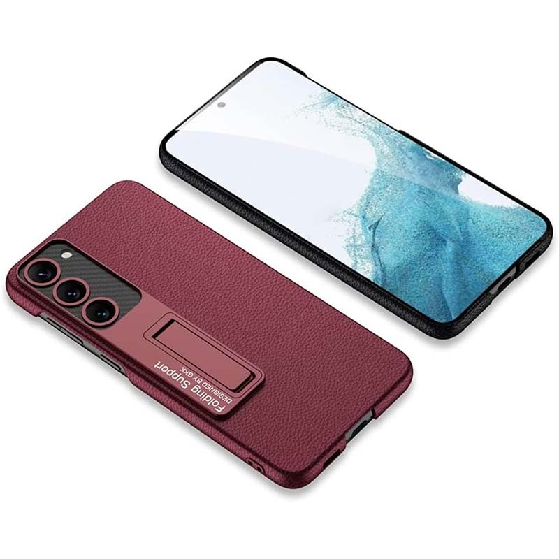 Funda de polipiel con soporte burdeos para Samsung Galaxy S23 - Ítem1