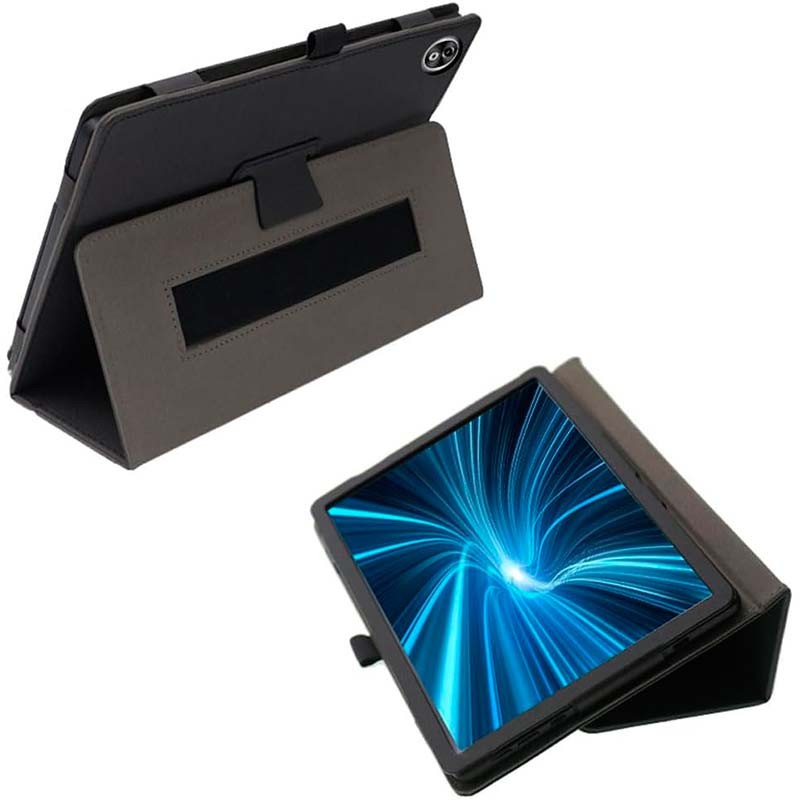 Capa Inteligente de PU Doogee T20 Ultra com Suporte Preto - Item5
