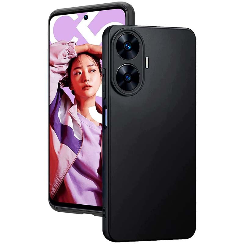 Capa Square Liquid Premium preta para Realme C55 - Item