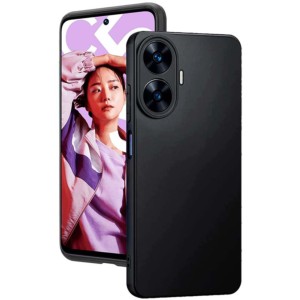 Capa Square Liquid Premium preta para Realme C55