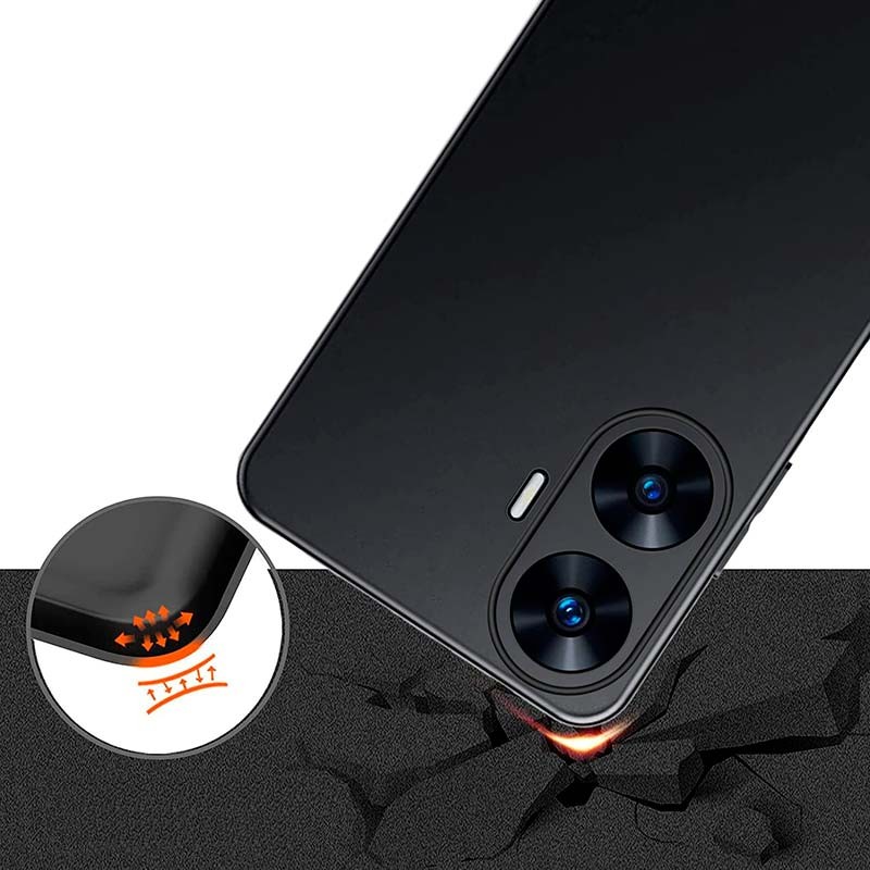 Capa Square Liquid Premium preta para Realme C55 - Item1