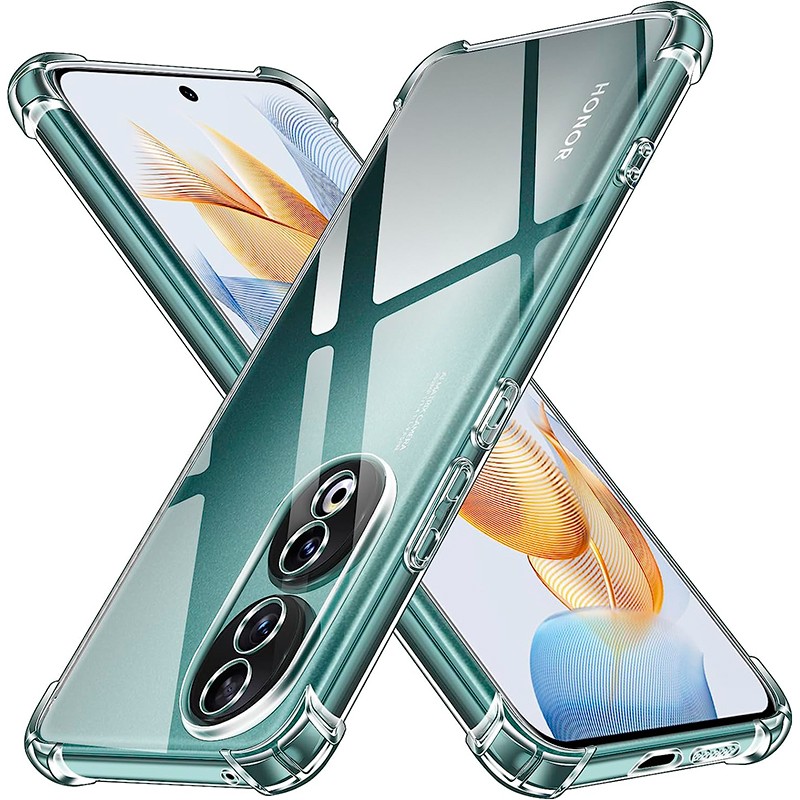 SHYXGLON Funda para Honor 90 5G con Cristal Templado, Honor 90 Funda Fibra  de Carbono Ultra Fina TPU Suave Flexible Bumper Grado Militar Armor  Silicona Delgada Case para Honor 90 (Azul) 