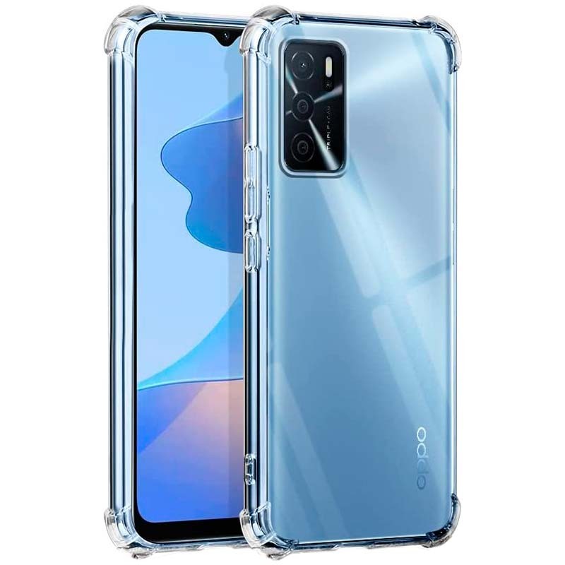 Oppo A54s Funda Silicona Líquida Azul dibujo Vaca