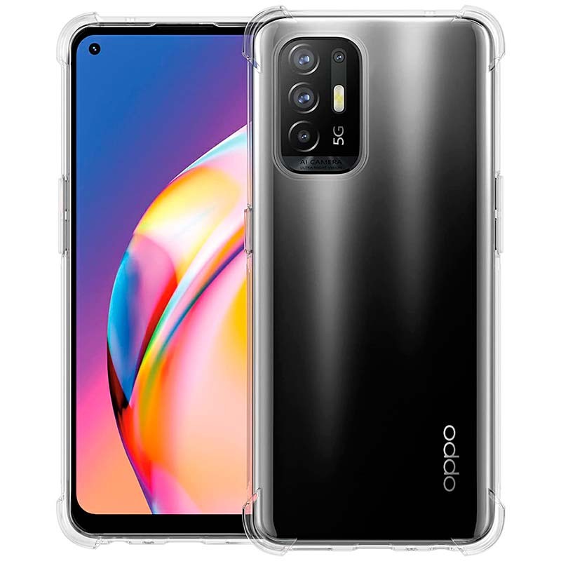  KJYF - Funda para Oppo A94 5G, funda negra a prueba de golpes,  funda de protección contra caídas de 360°, funda de silicona suave  ultrafina + funda para Oppo A94 5G