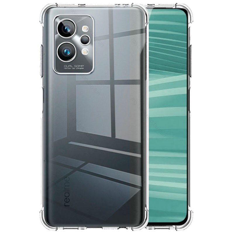 Rzants Para Realme GT2 Pro Funda Transparente [Bull] Cubierta De Diseño  Delgada Fina Fuerte Protección AirBag Cristal Carcasa Del Teléfono