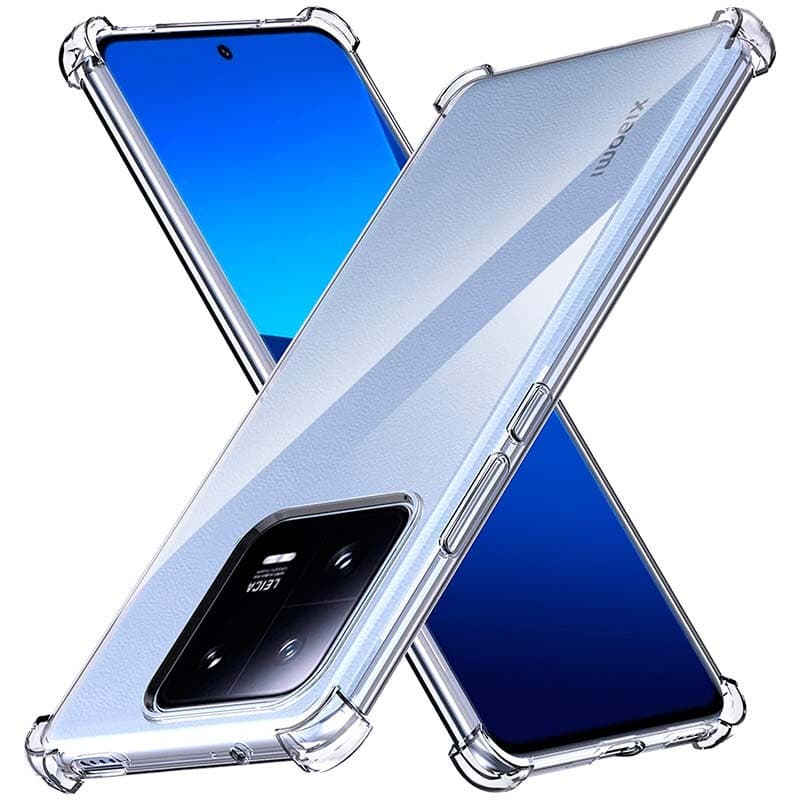 Vue avant, arrière et latérale de la coque en silicone renforcée pour Xiaomi 13