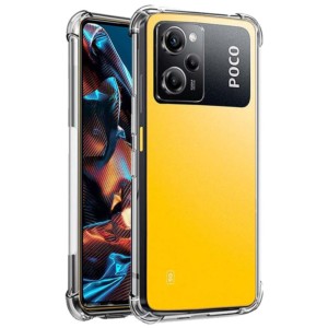 Coque Poco X5 Pro 5G Silicone et Verre Trempé Jaune Gradient.