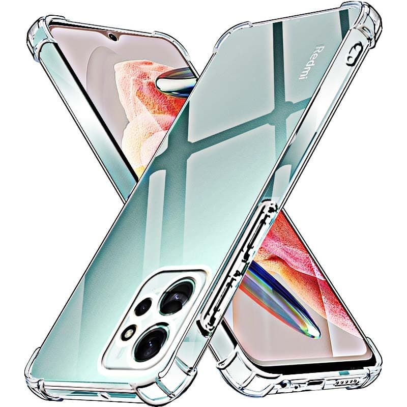 vista frontal, traseira e lateral da Capa de silicone Reinforced para Xiaomi Redmi Note 12 4G