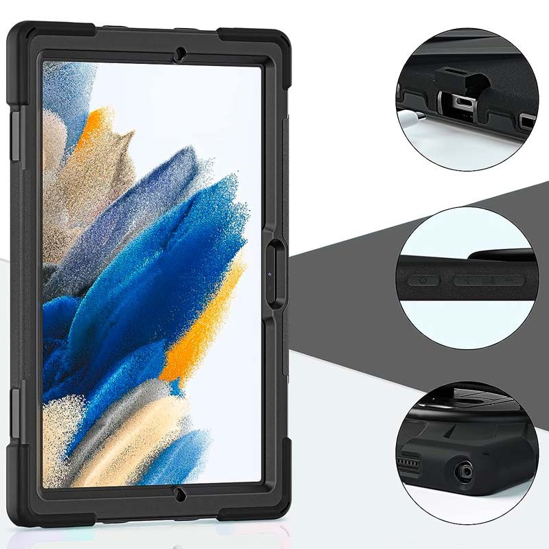 Étui Samsung Galaxy Tab A8 2021 10.5 X200/X205 Noir avec Support Rotatif - Ítem2