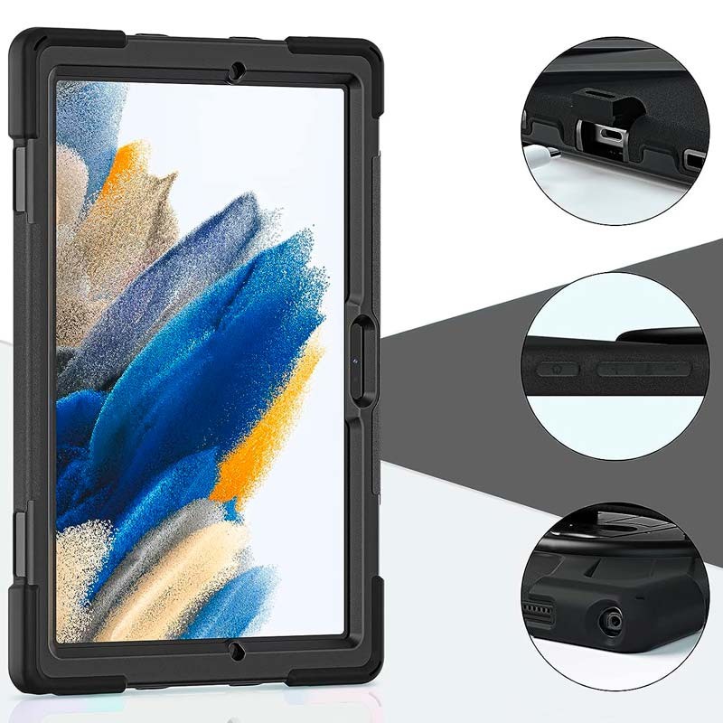 Funda Samsung Galaxy Tab A8 2021 10.5 X200/X205 Negro con Soporte Giratorio - Ítem2