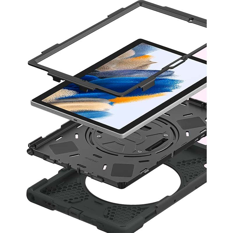 Capa Samsung Galaxy Tab A8 2021 10.5 X200/X205 Preto com Suporte Rotativo - Item3
