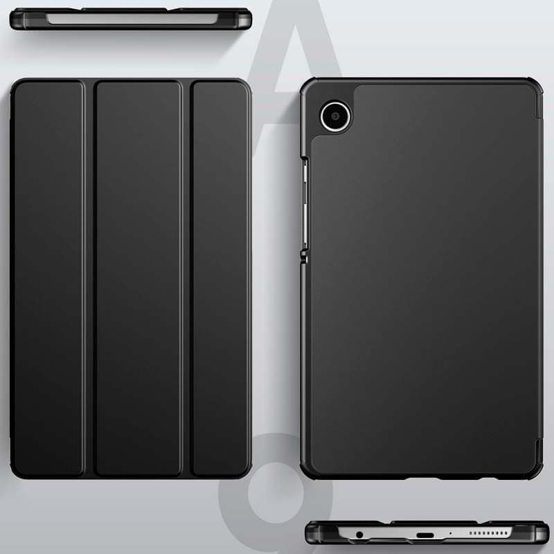 vista detallada de la Funda Compatible negra para Samsung Galaxy Tab A9