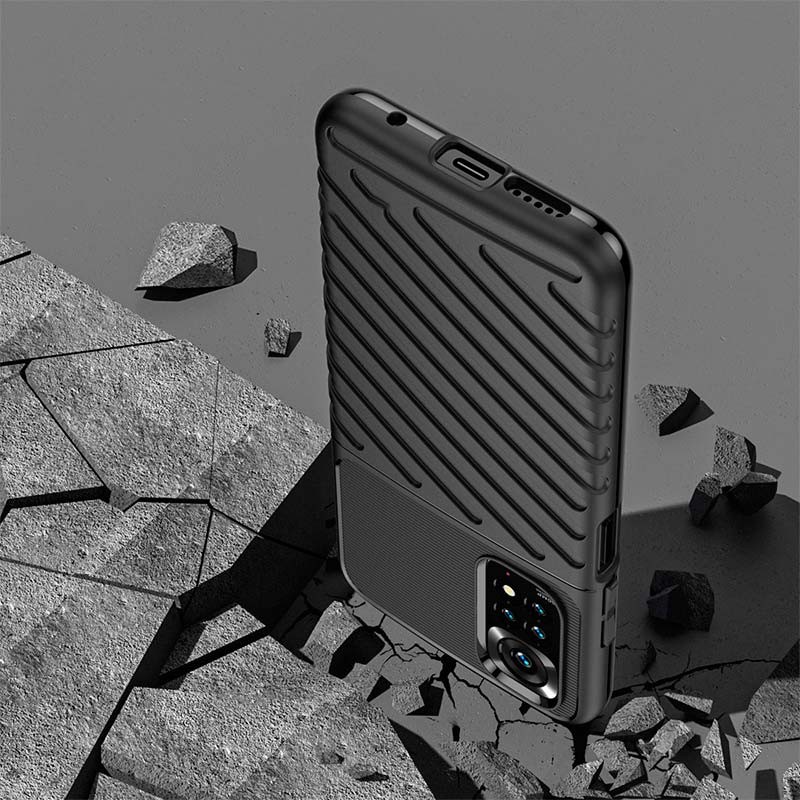 Coque en silicone noire Shockproof Armor pour Xiaomi Redmi Note 12 4G - Ítem3