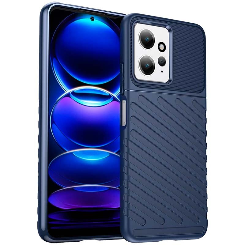 Capa de silicone azul Shockproof Armor para Xiaomi Redmi Note 12 4G - Item