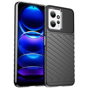 Coque en silicone noire Shockproof Armor pour Xiaomi Redmi Note 12 4G