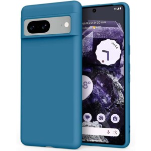 Coque en silicone bleue pour Google Pixel 8