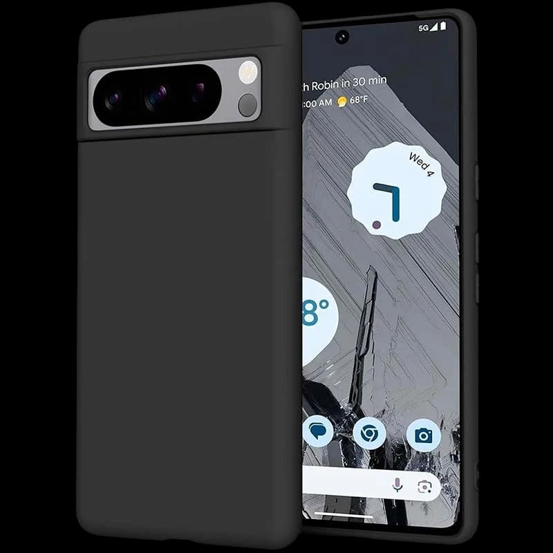 Coque en silicone noire pour Google Pixel 8 Pro