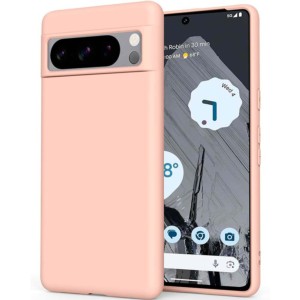 Coque en silicone rose pour Google Pixel 8 Pro