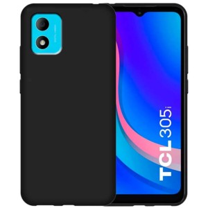 Funda de silicona negra para TCL 305i