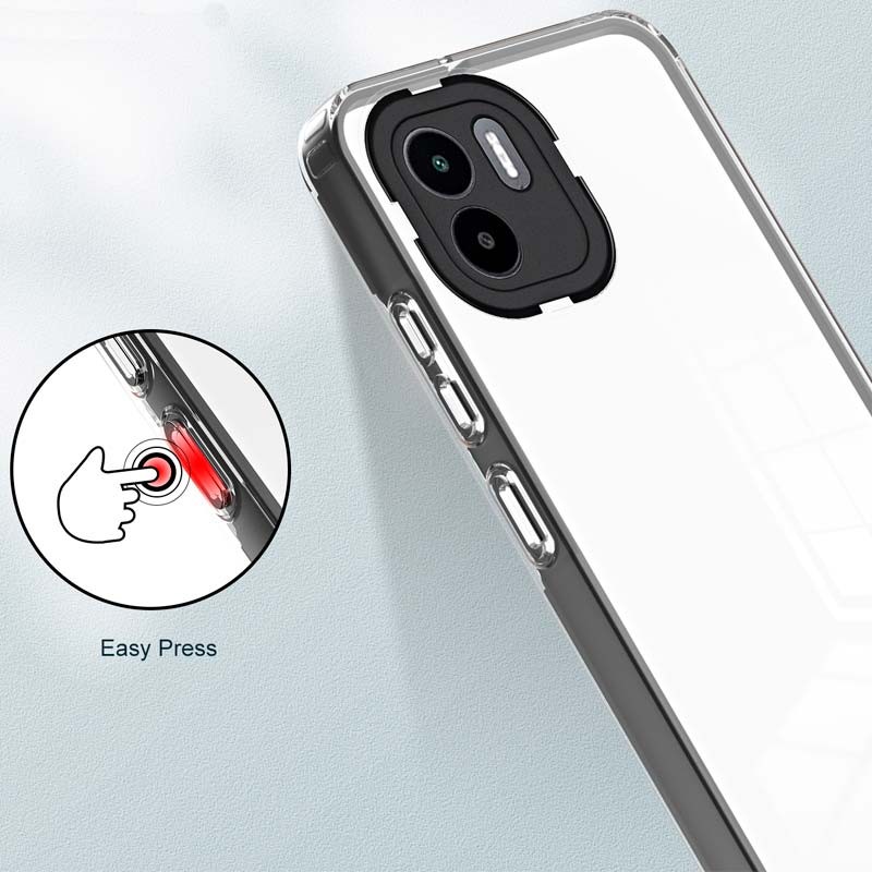 Funda de silicona Xiaomi Redmi A1 / Redmi A2 con Bumper Negro - Ítem3
