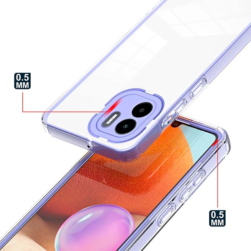 Capa de silicone Xiaomi Redmi A1 / Redmi A2 com Bumper Roxo - Item1
