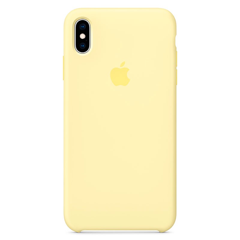 Capa em silicone para iPhone XS Max Amarelo-suave