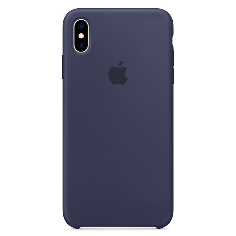 Capa em silicone para iPhone XS Max Azul meia-noite