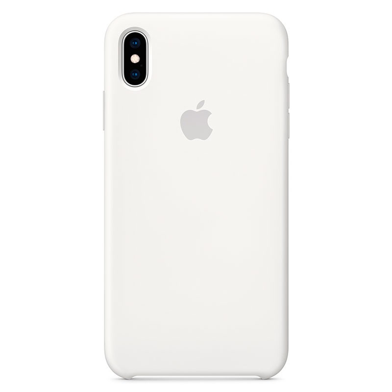 Capa em silicone para iPhone XS Max Branco
