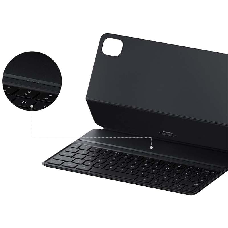 aplique magnético da Capa Smart Case com Teclado para Xiaomi Pad 5 Preta